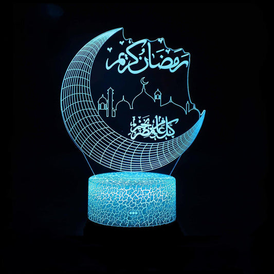 3D Night Light LED Illusion Desk Table Lamp 16 Color