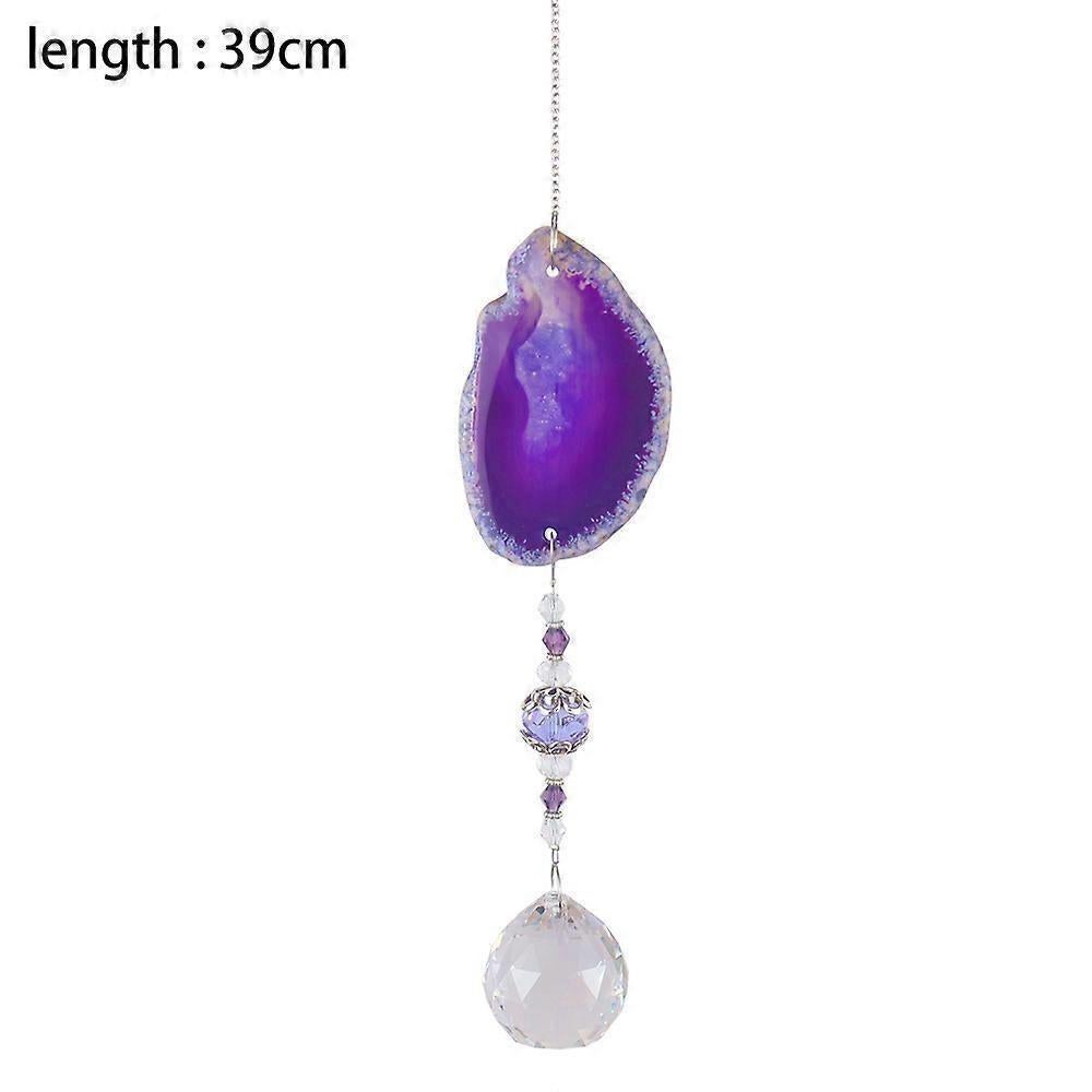 Crystal Pendant - Unique and Beautiful Piece of Natural Agate 1pc Natural Agate Crystal Pendant-Purple