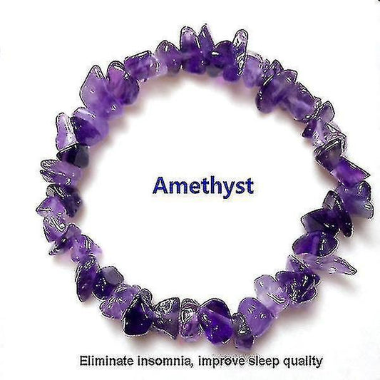 20+ Colors Natural Crystal Chakra Bracelet Natural Gem Chip Jewelry Bracelet Amethyst Black Onyx Ruby Yellow Crystal Clear Crystal Aquamarine Green
