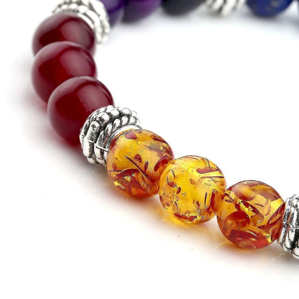 7 Chakra Crystals Gemstones Healing Beads Bracelet Women Natural Stone Yoga Reiki Balancing Mala Meditation Beaded