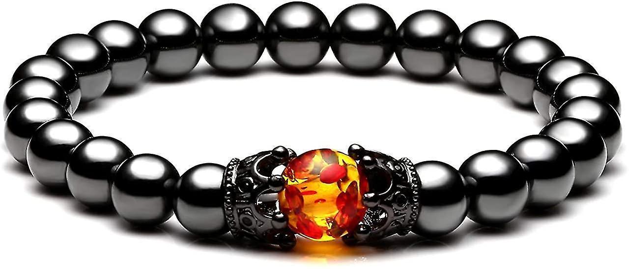 Hematite Black Obsidian Tiger Eye Stone Bracelets For Men Women 10mm Natural Round Gemstone Beads Beaded Healing Crystal Triple Bracelet