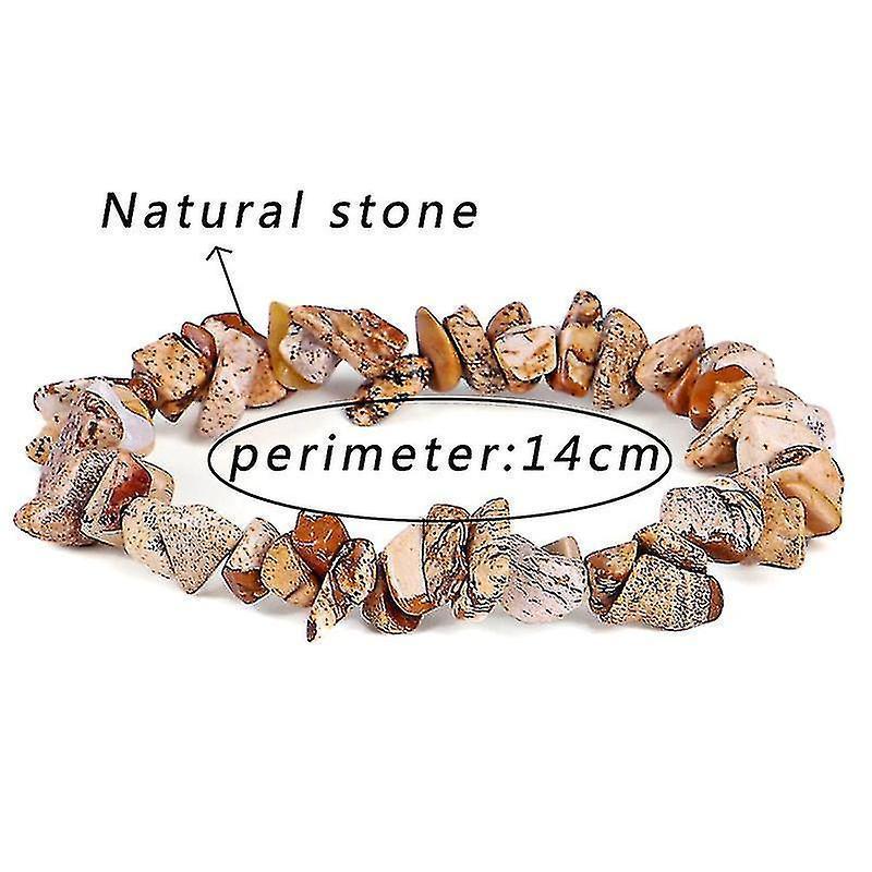 Irregular Natural Crystals Chakras Stone Bracelet Beads Bracelets Yellow Crystals Clear