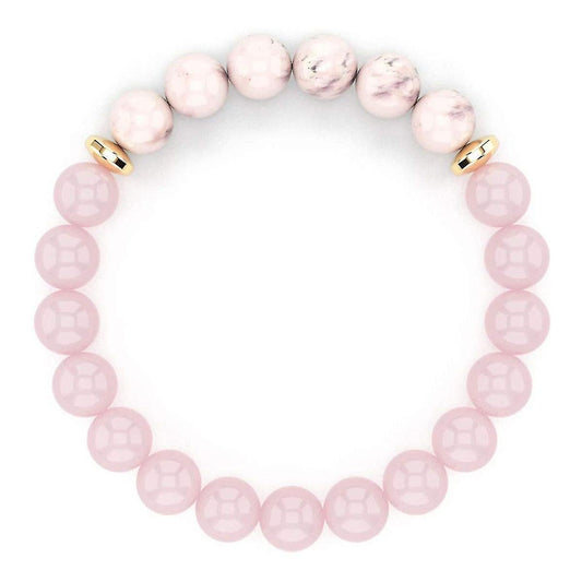 Rose Quartz Bracelet For Women, Rose Quartz Crystal, Pink Opal Peru, Hematite, Anxiety Bracelet For Women, Ultra Cute Pink Bracelets For Women