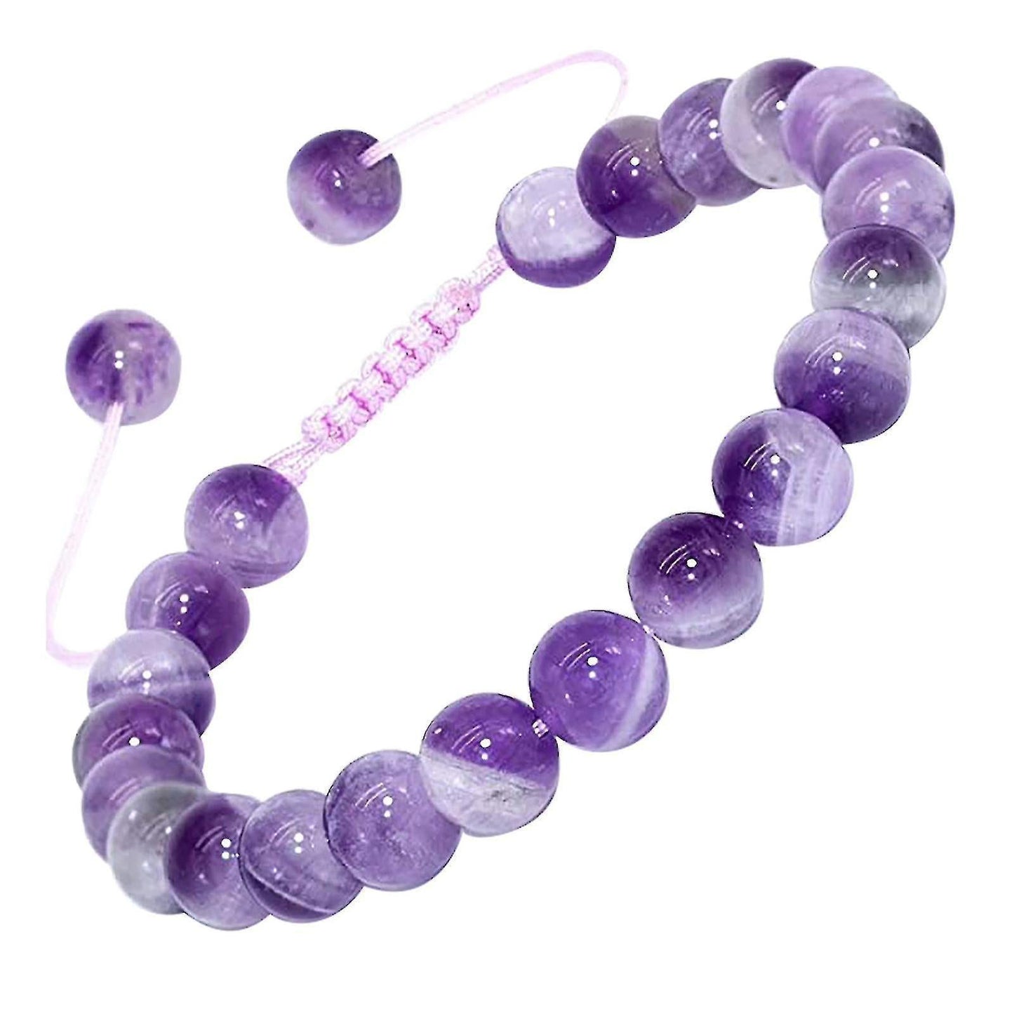 Sajy Round 0.315 Inch (0.31 Inch) Macrame Natural Gemstone Bracelet Healing Crystal Quartz Beads Chakra Bracelet