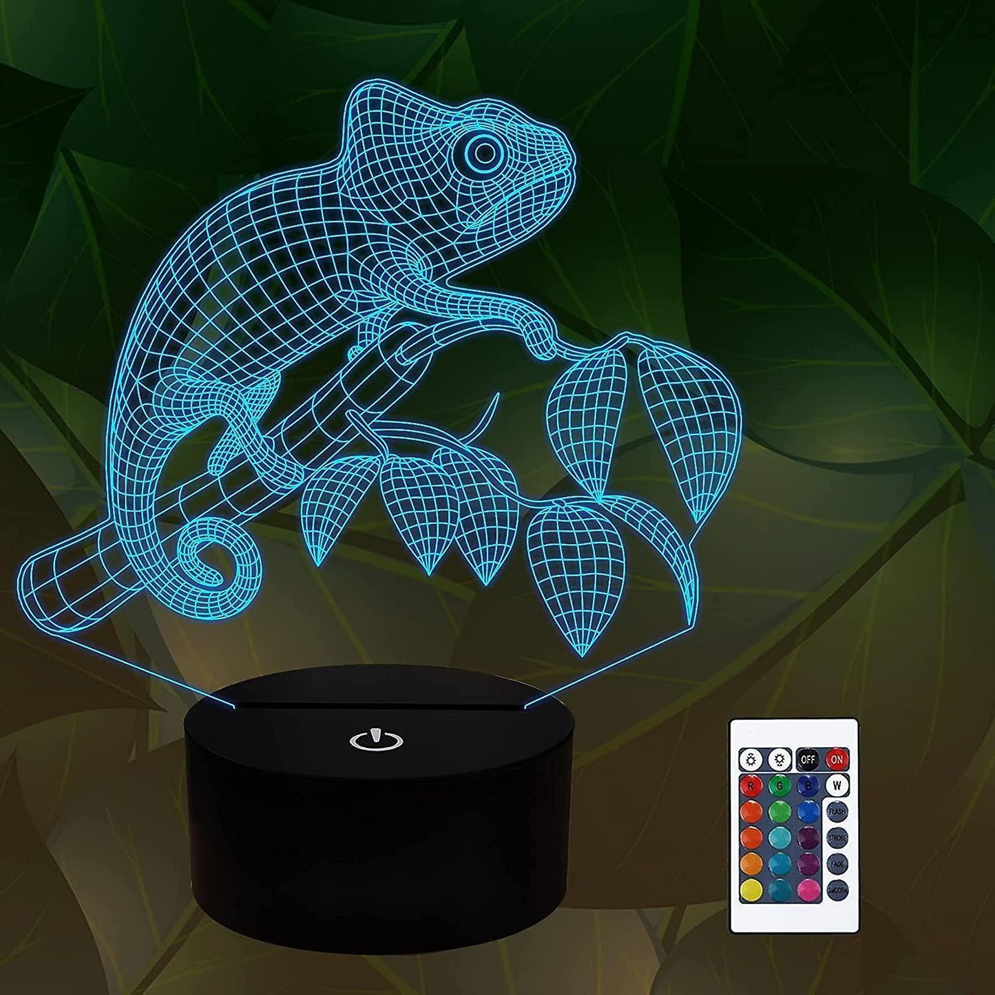 Chameleon  Animal 3D Night Light Illusion Lamp for
