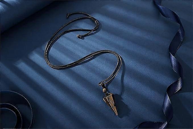 Crystal Necklace for Men Women Healing Crystal Stone Bar Pendant Necklace Adjustable Rope Necklace Natural Gemstone Necklace Jewelry