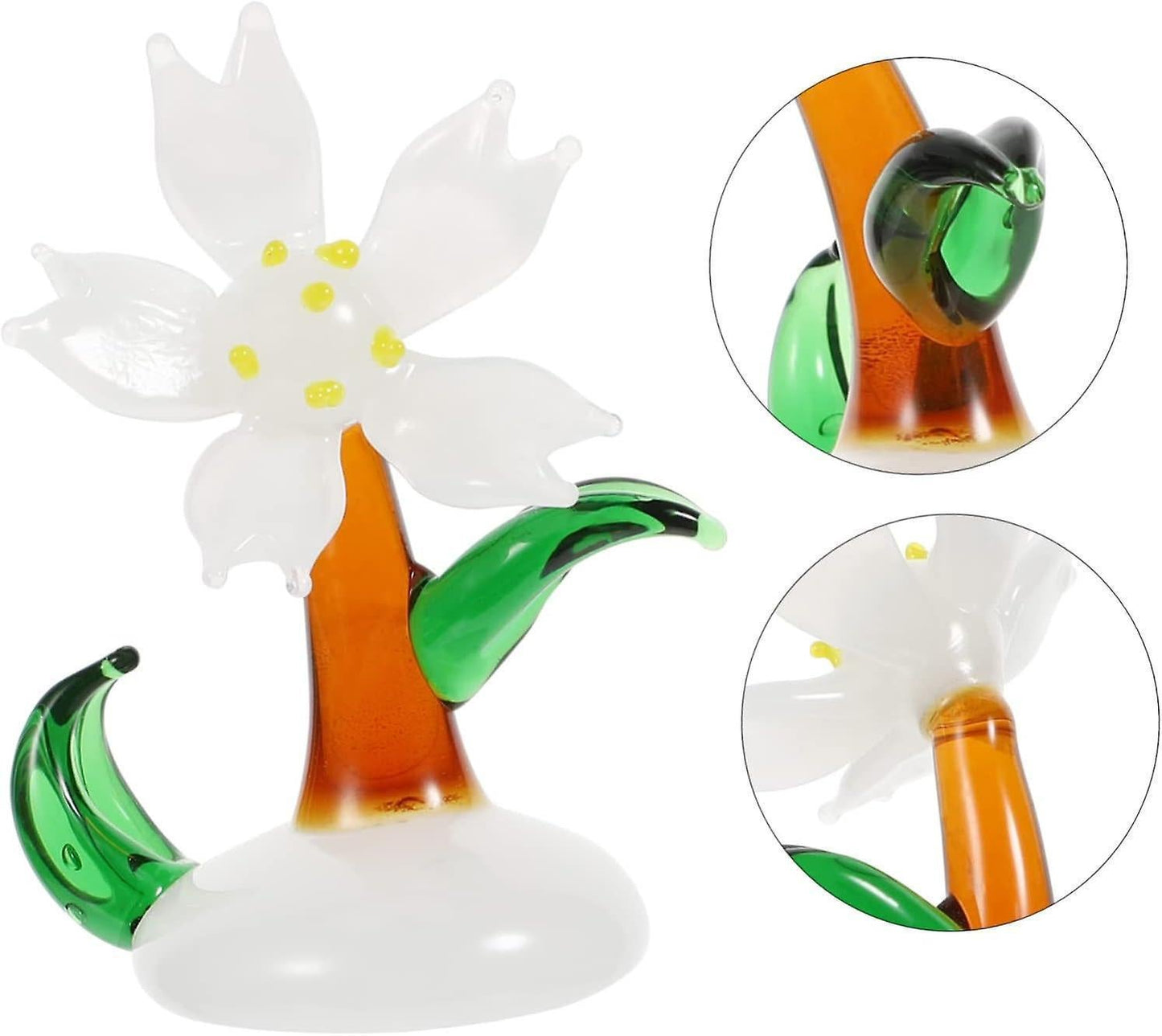 Glass Sakura Car Ornament Wedding Decoration Rose Decorations Car Interior Crystal Rose Figurines Glass Flower Figurine Crystal Art Decoration Crystal