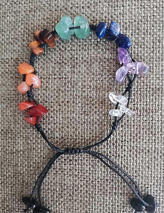 Handmade Natural Gemstones Bracelet 7 Chakras Healing Crystals Bracelet Yoga Stone Beads Bracelets Meditation Bangle for Womens Mens