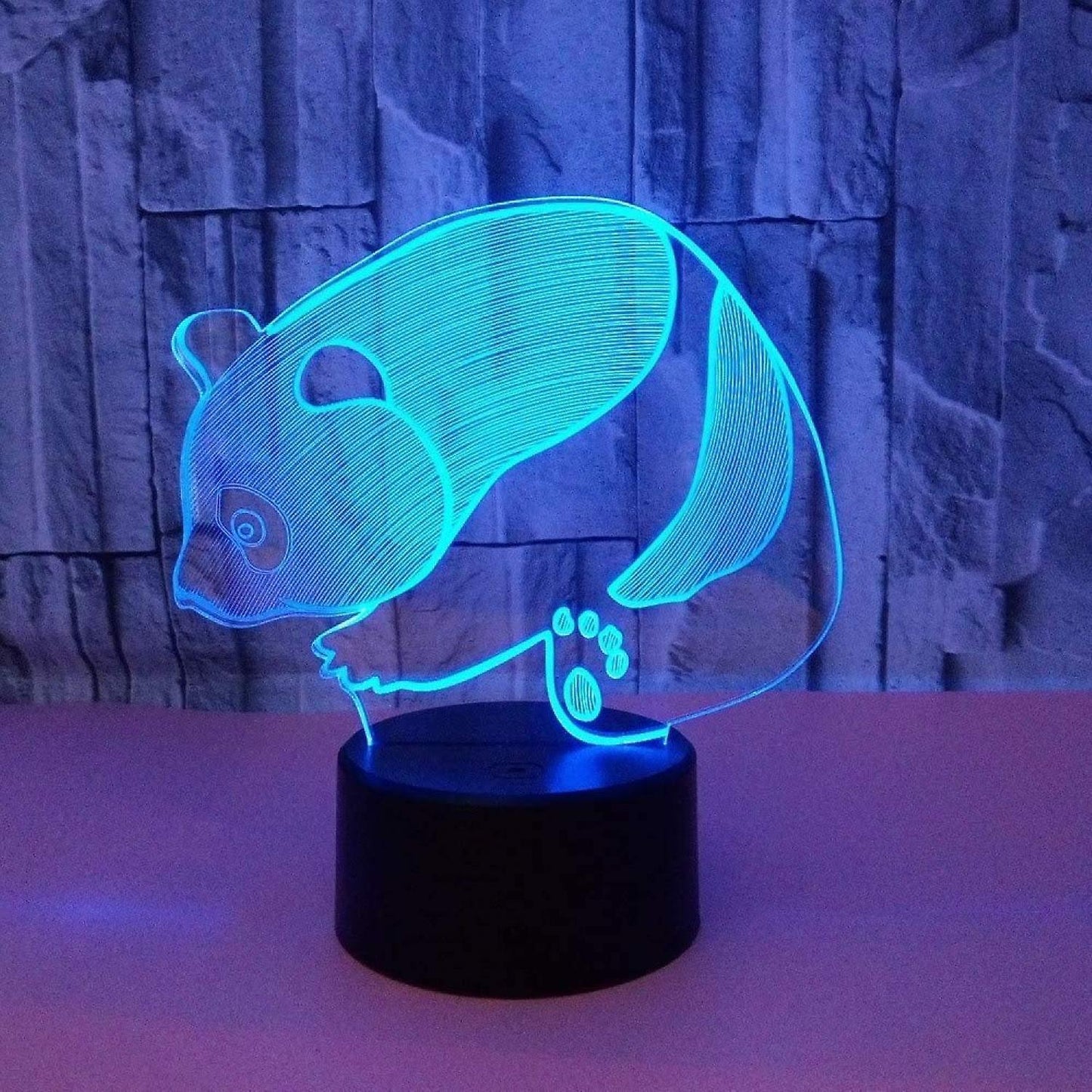 3D Illusion Lamp LED Panda Night Light Animal Toys