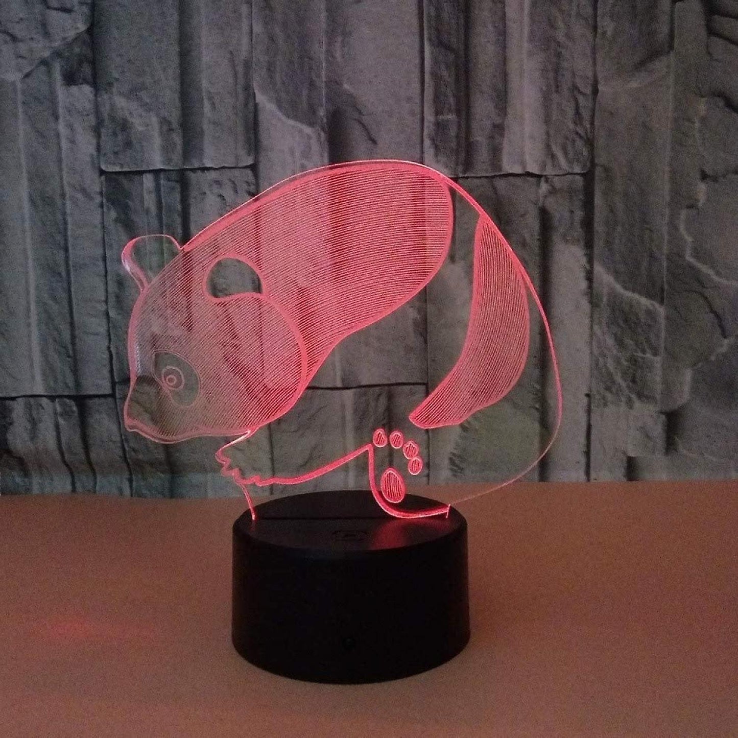 3D Illusion Lamp LED Panda Night Light Animal Toys