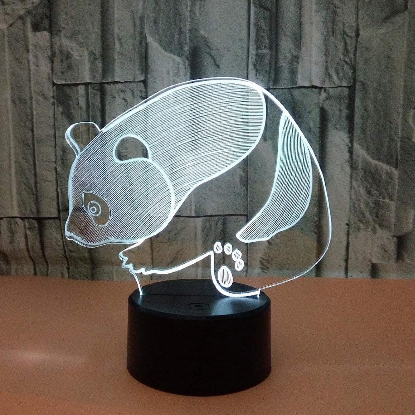 3D Illusion Lamp LED Panda Night Light Animal Toys