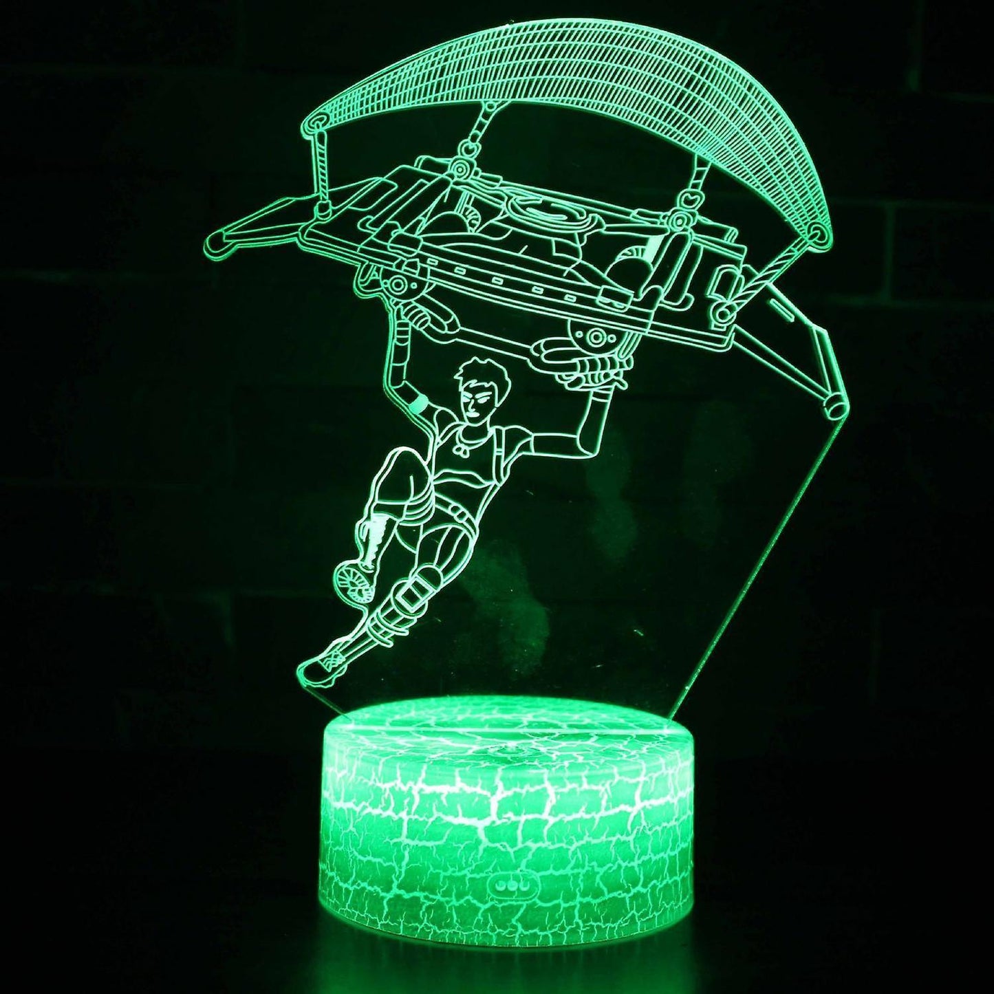 3D Illusion Night Light Paragliding Lamp with Remo