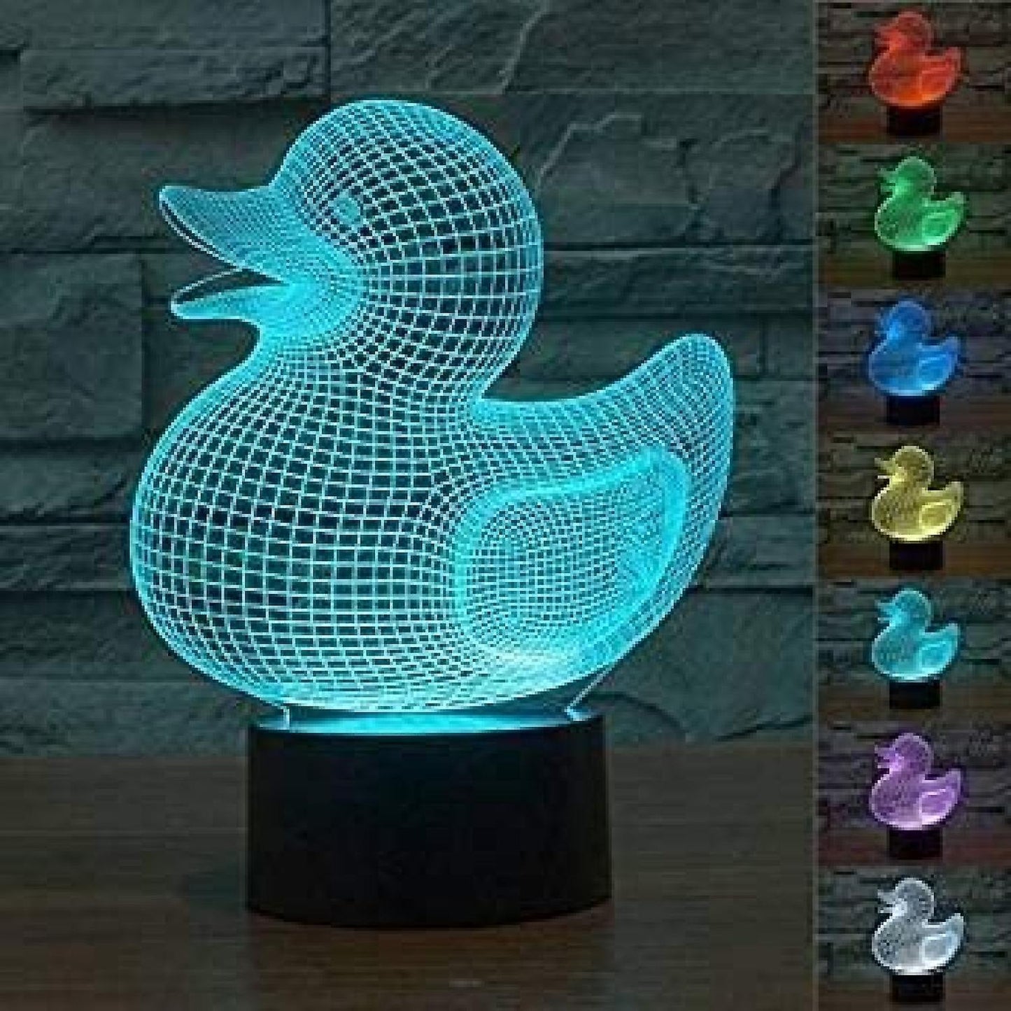 3D Duck Night Light Lamp Illusion Night Light 7 Color