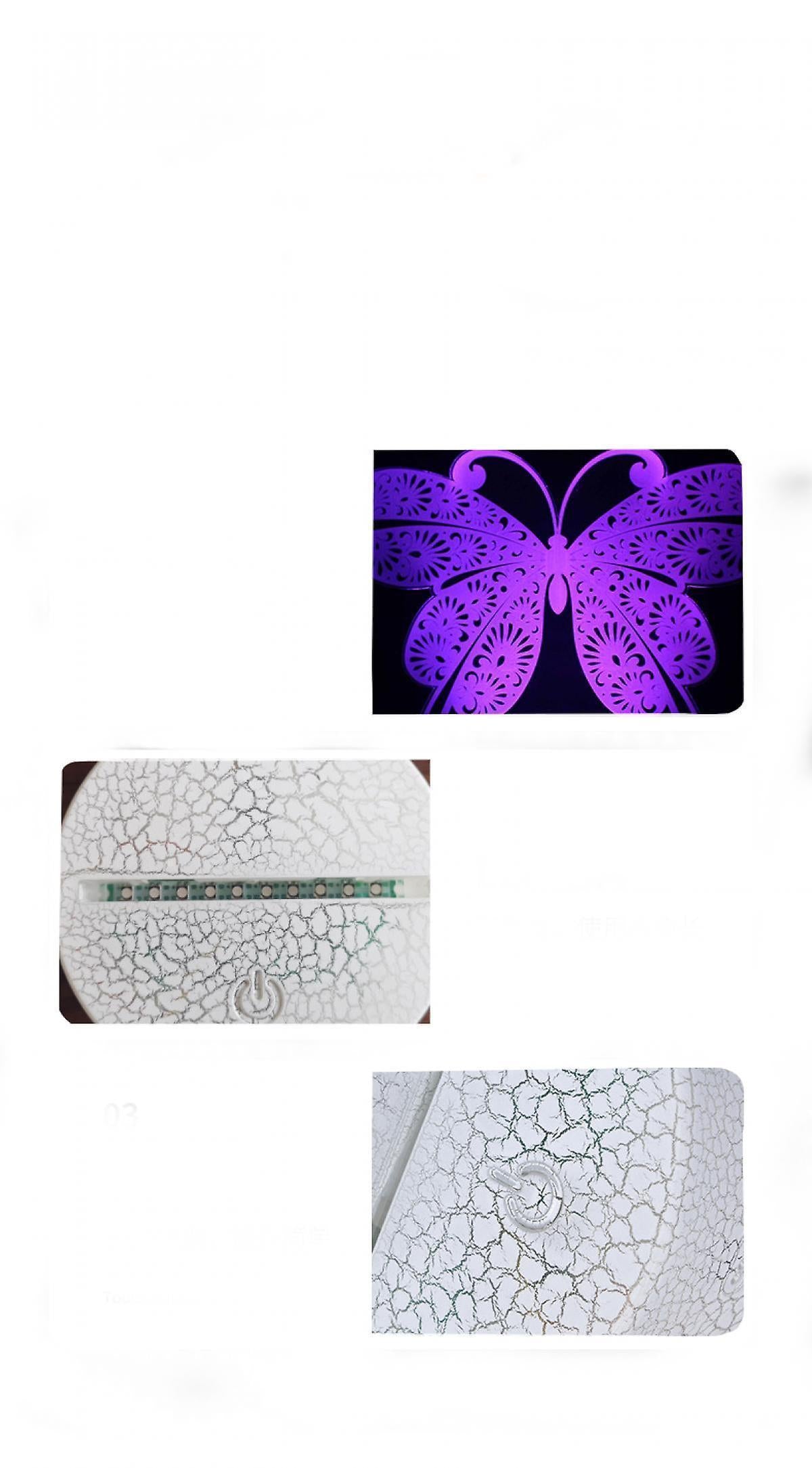 Butterfly Night Light, Birthday Gift For Girls 3D Illusion