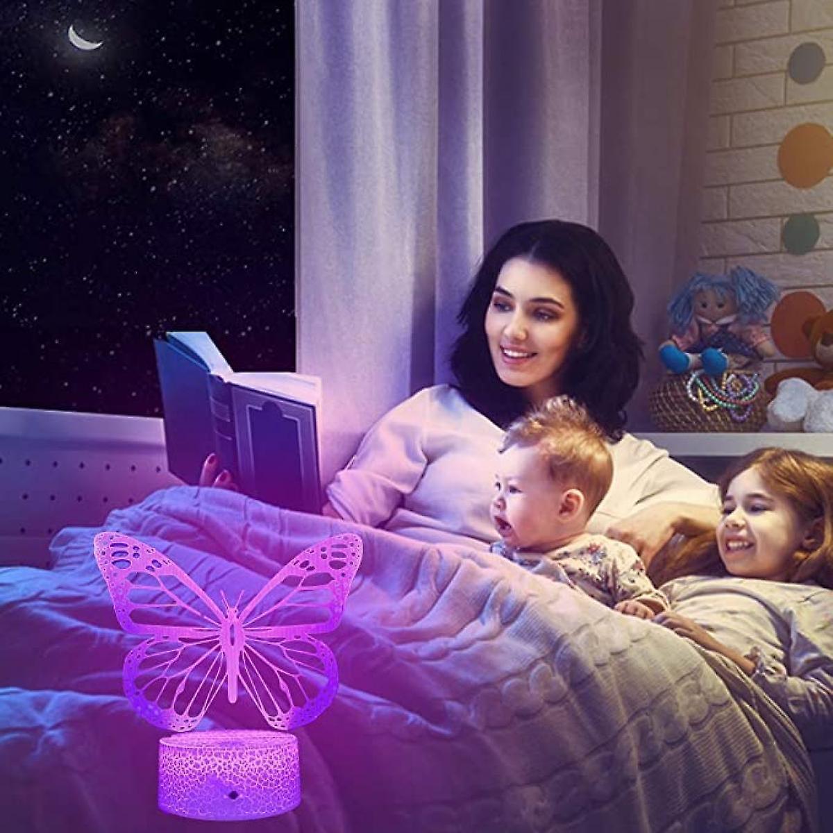 Butterfly Night Light, Birthday Gift For Girls 3D Illusion