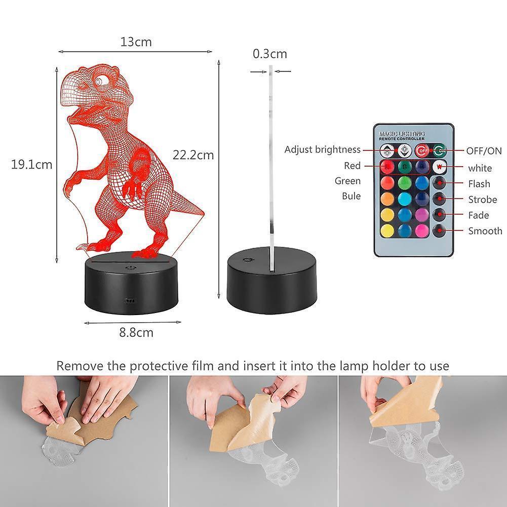 3D Optical Illusion Night Light 7 LED Color Changi