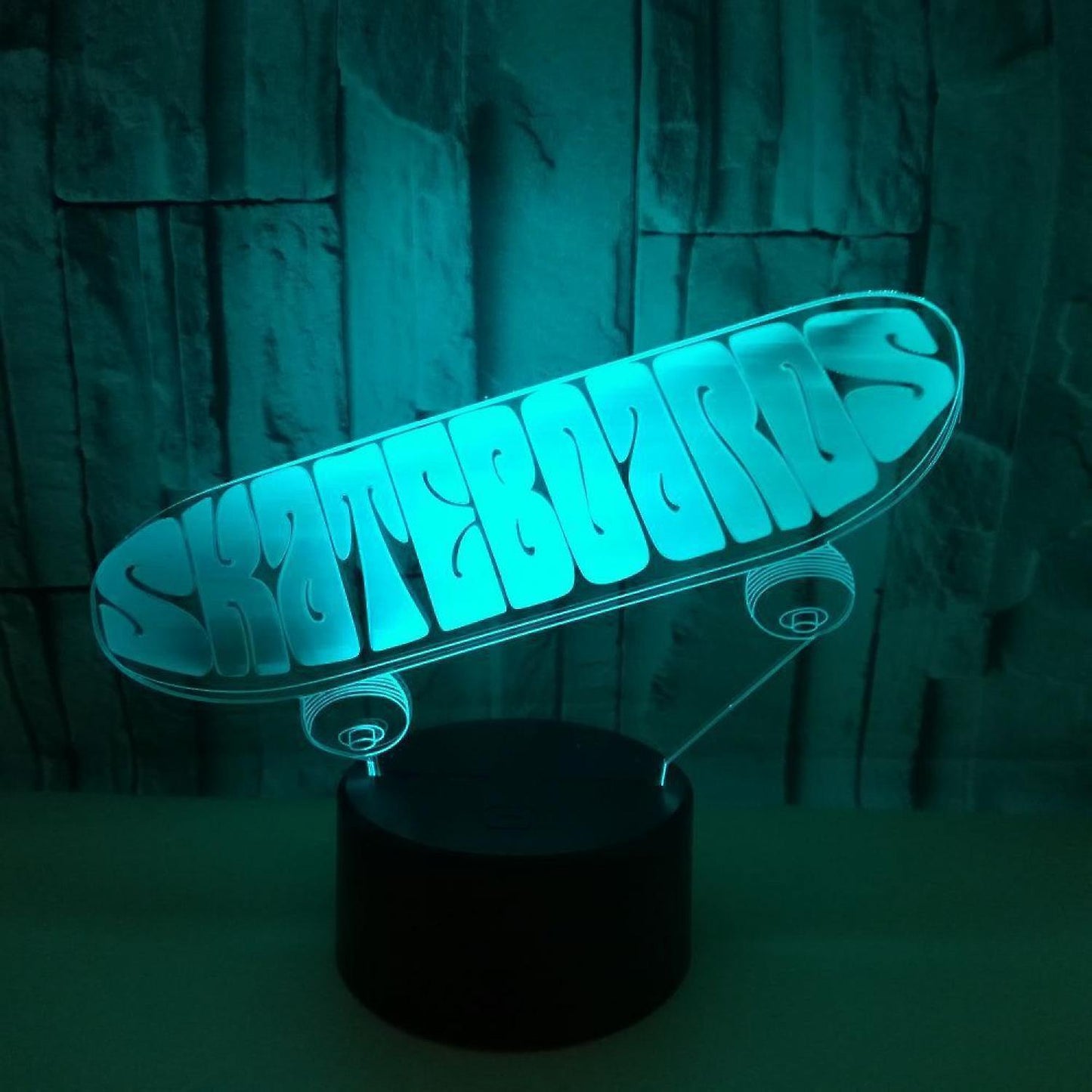3D Optical Illusion Skateboard Sensor Night Light