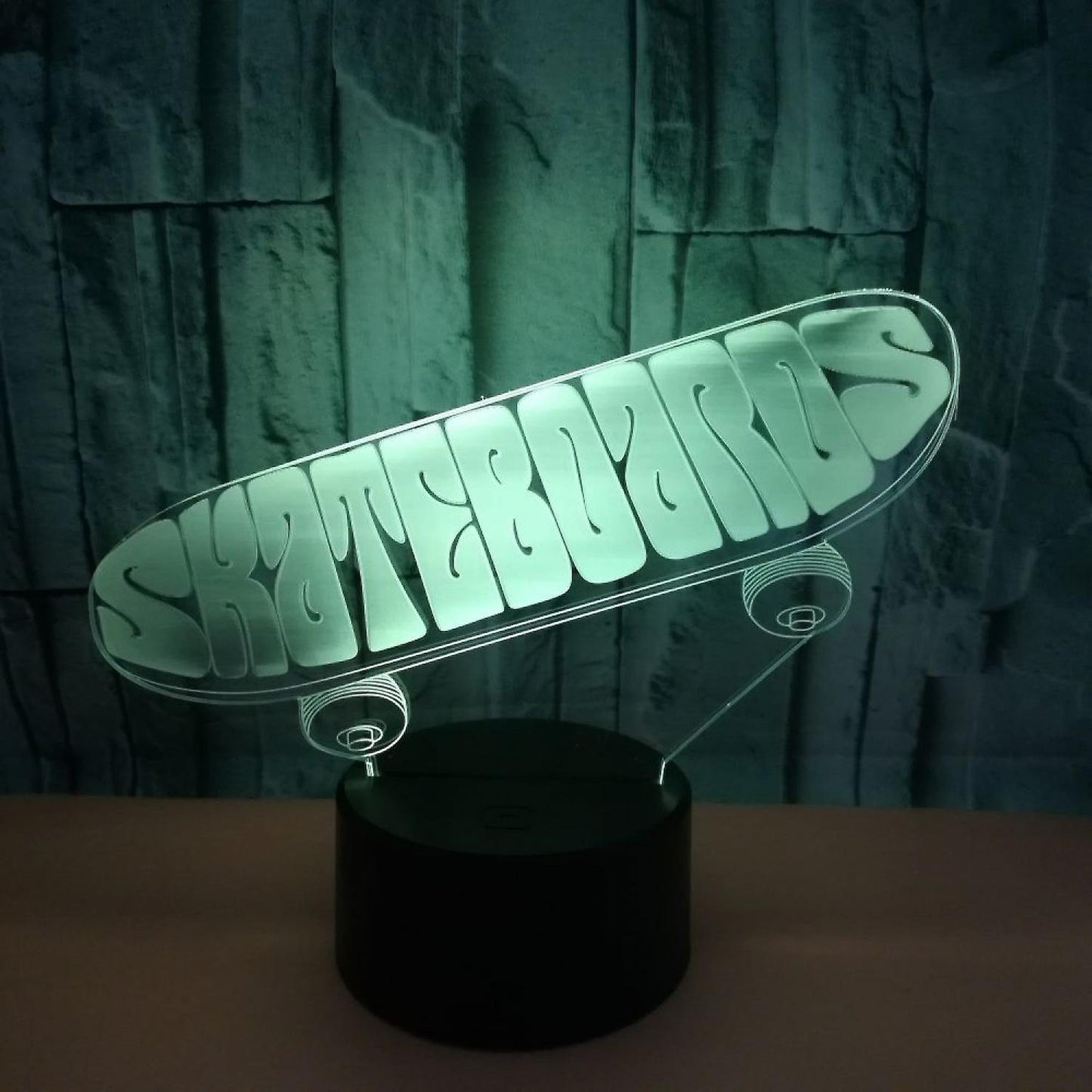 3D Optical Illusion Skateboard Sensor Night Light