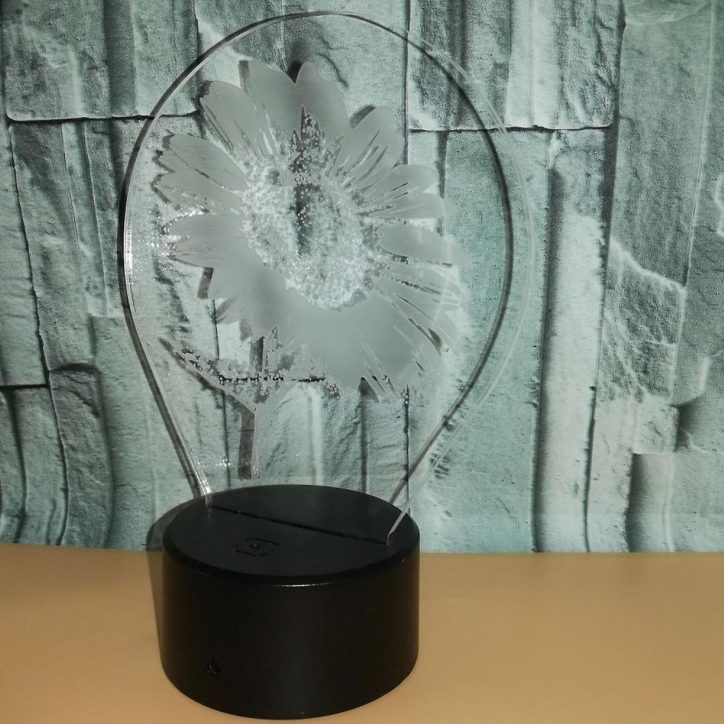 3D Sunflower Night Light Touch Table Desk Optical Illusion Lamps 7 Color Changing Lights Home Decoration Xmas Birthday Gift B091-223
