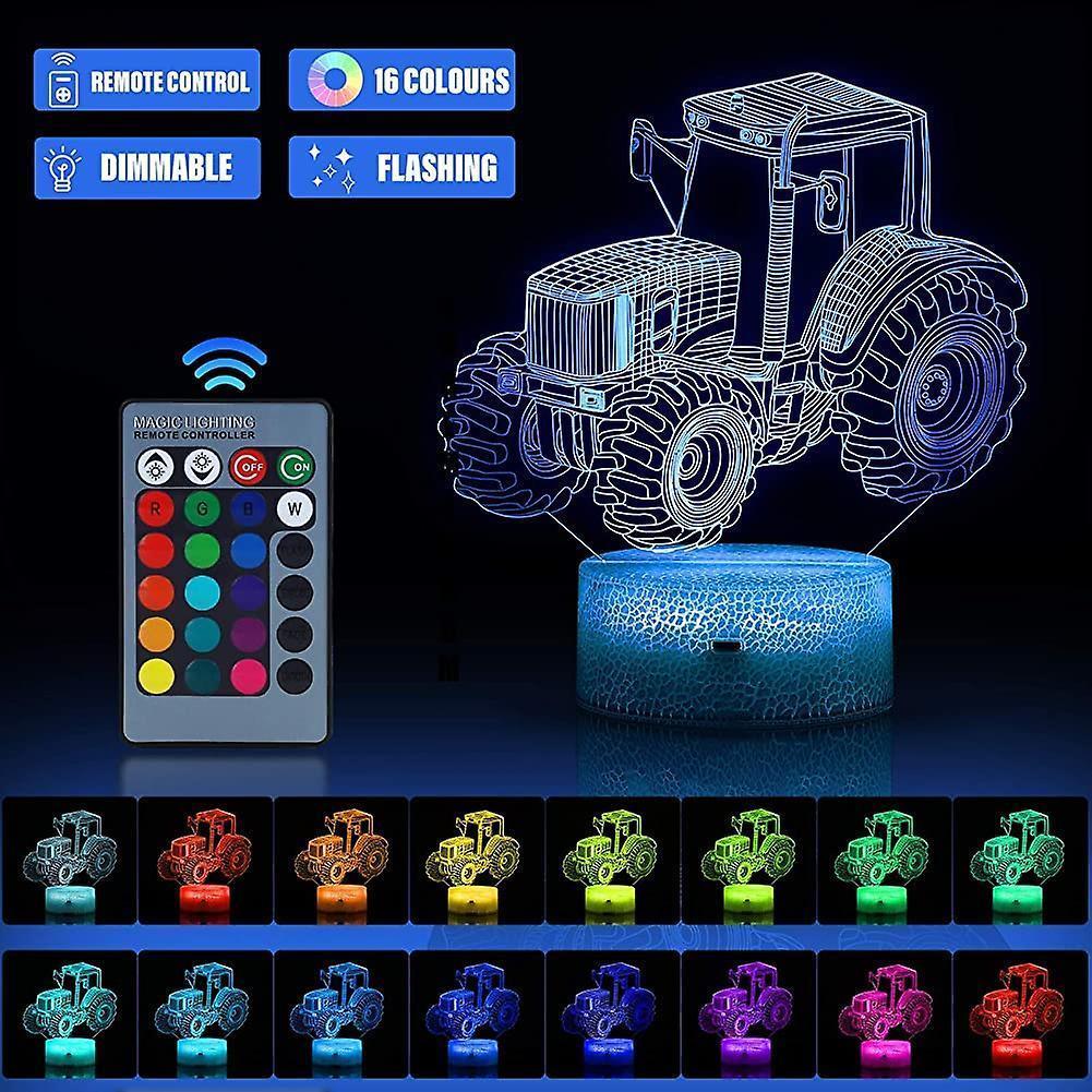 3D Led Night Light Optical Illusion Lamp With 16 Colors Change And Smart Touch