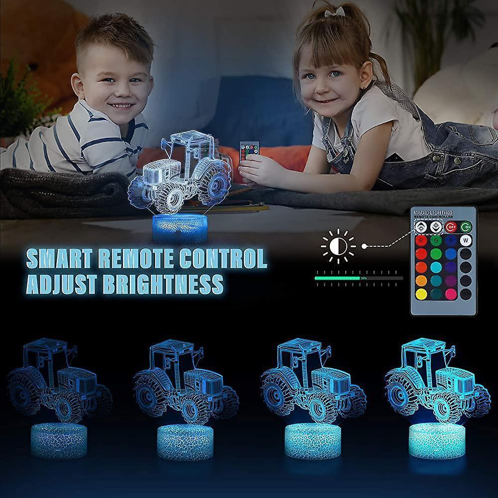 3D Led Night Light Optical Illusion Lamp With 16 Colors Change And Smart Touch