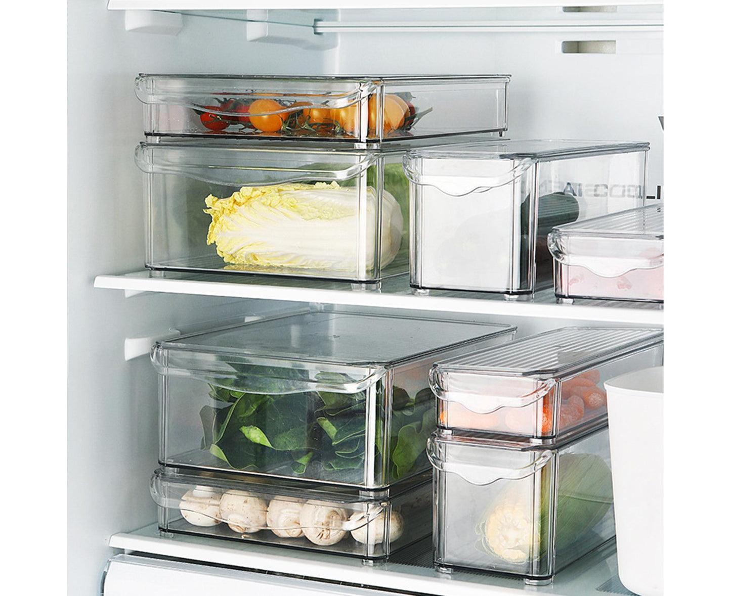 Refrigerator Organizer Bins Clear
