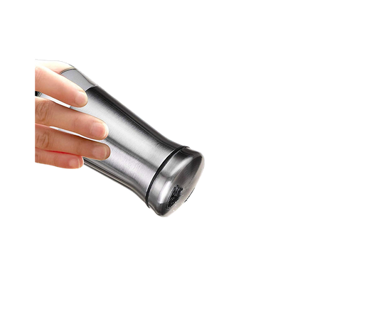 Salt Spice Shaker Dispenser Adjustable Pour Holes Stainless Steel Pepper Box Can-Silver