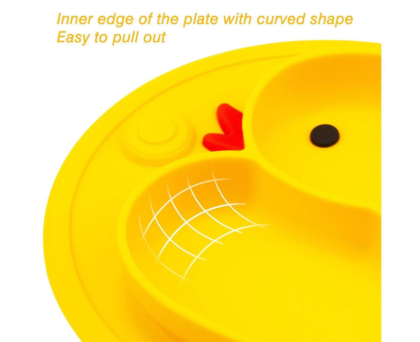 Babies Plate Silicone Babies Plates Suction Placemat Divided Dishes for Babies and Babiess One-Piece Strong Suction, BPA Free, Microwave Dishwasher secure