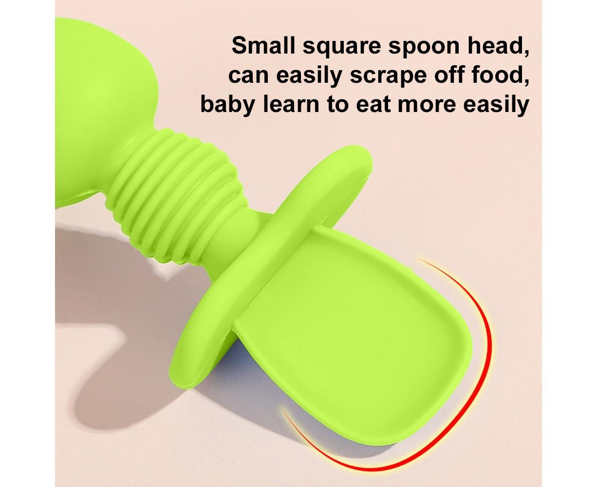 Babies Utensils Set - Silicone Babies Utensils - Anti-Choke Babies Spoon And Babies Fork Utensils Set