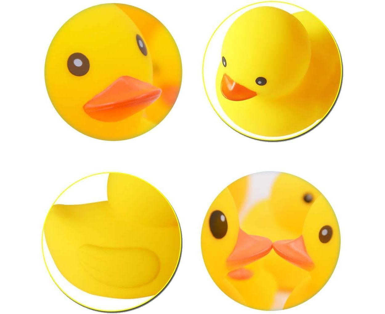 Yellow Rubber Bath Ducks Babies Bath Toy 20 Pack