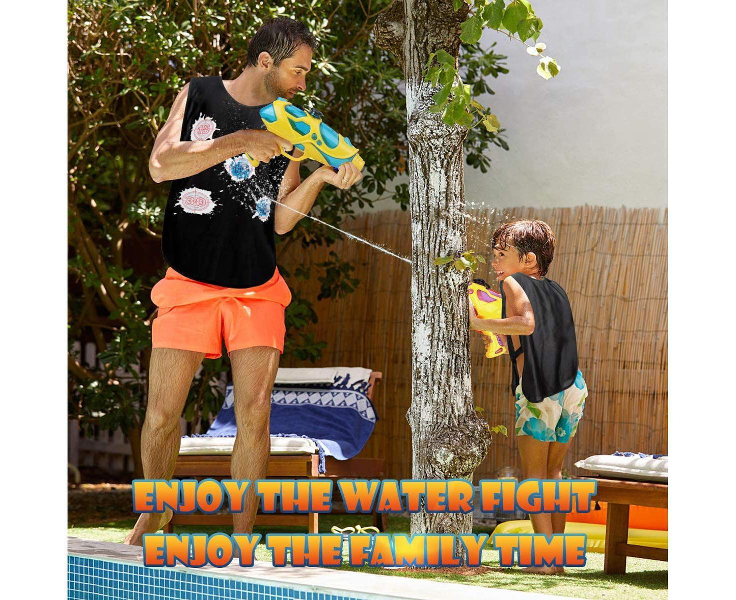 Water Guns Water Blaster Guns, Water Blaster Guns & Target Vests, Summer Pools Party Games Water Fight Play Fun Toys