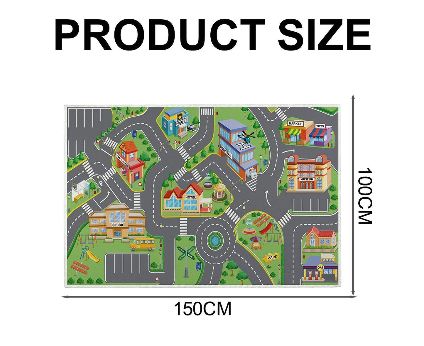 Babies Carpet Play Mat Suitable For Playing With Cars And Toys - Play, Learn And Have Fun securely