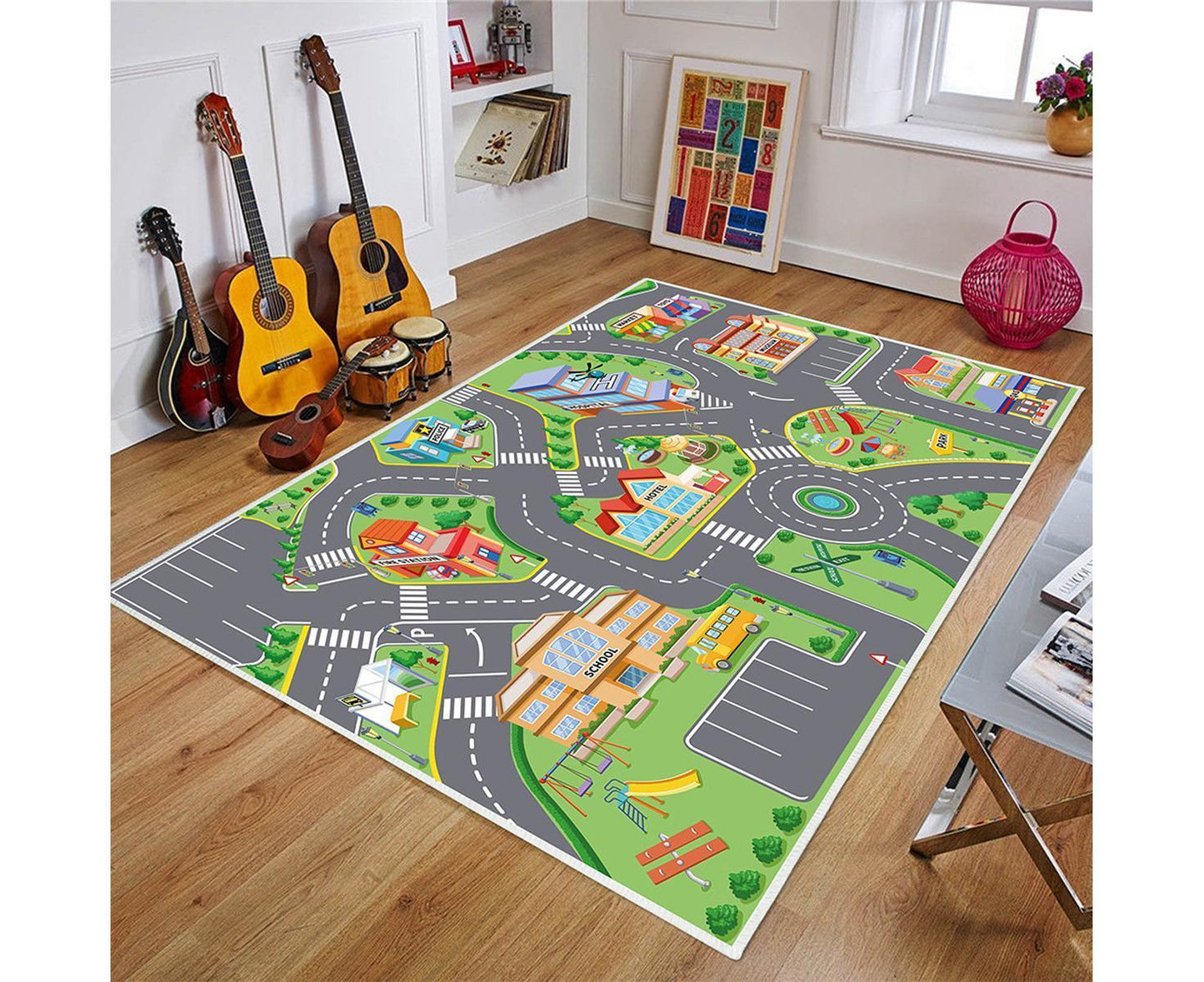 Babies Carpet Play Mat Suitable For Playing With Cars And Toys - Play, Learn And Have Fun securely