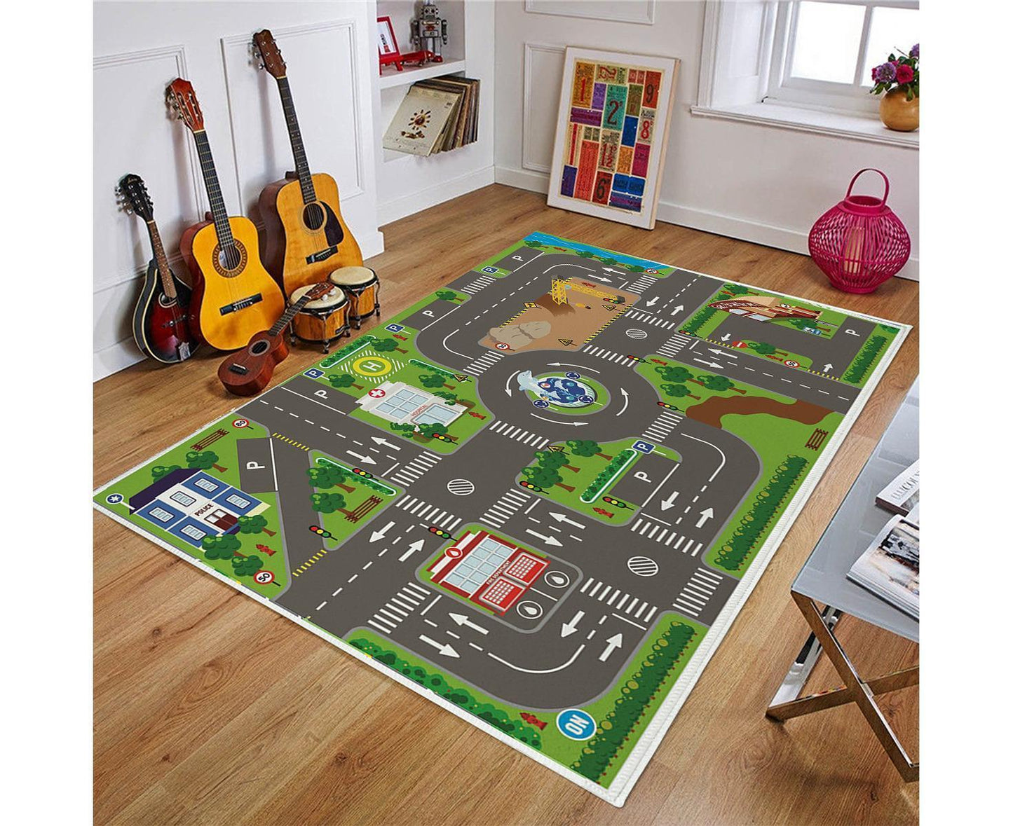 Babies Carpet Play Mat Suitable For Playing With Cars And Toys - Play, Learn And Have Fun securely