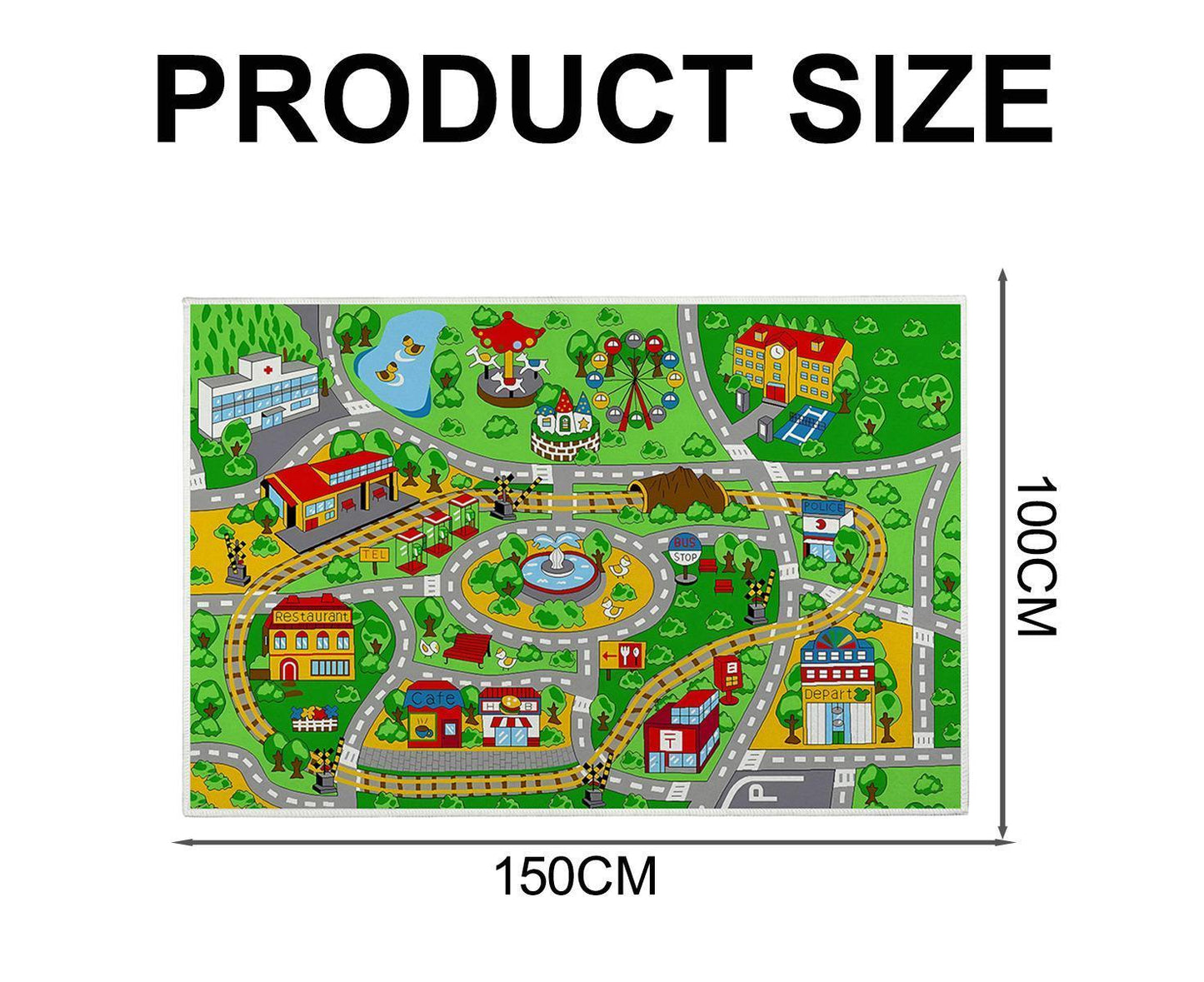 Babies Carpet Play Mat Suitable For Playing With Cars And Toys - Play, Learn And Have Fun securely