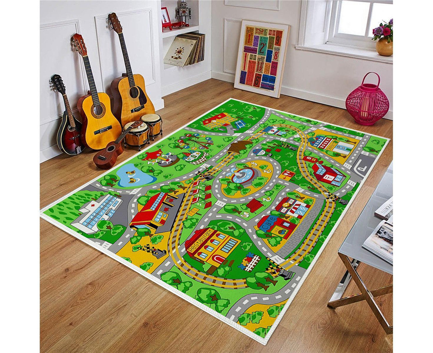 Babies Carpet Play Mat Suitable For Playing With Cars And Toys - Play, Learn And Have Fun securely