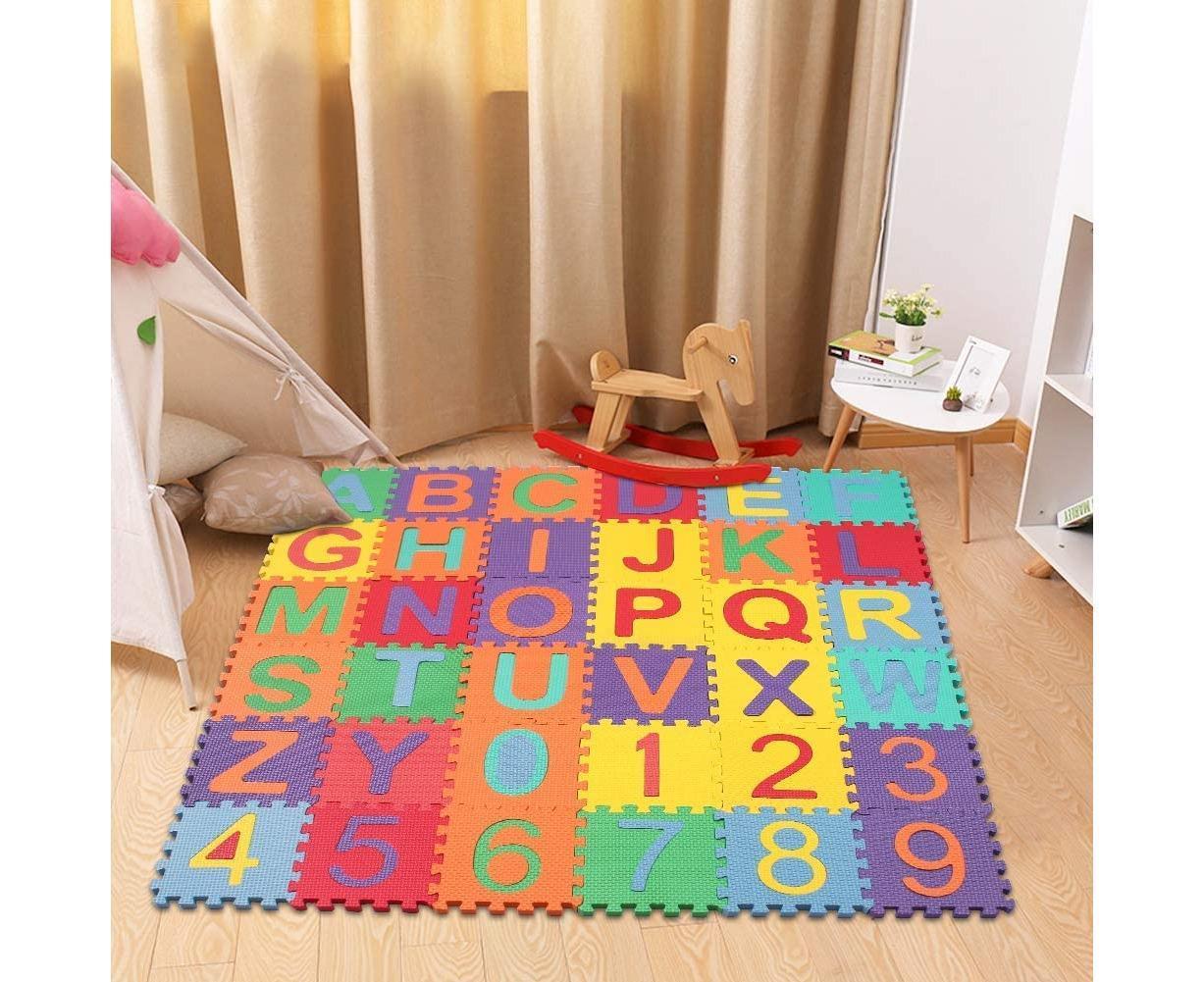 Babies City Town Rug,Car Play Carpet,City Road Playmat on Babies Educational,Babies Bedroom Playroom,Jumbo Play Room Rug, City Pretend Play 12*12cm