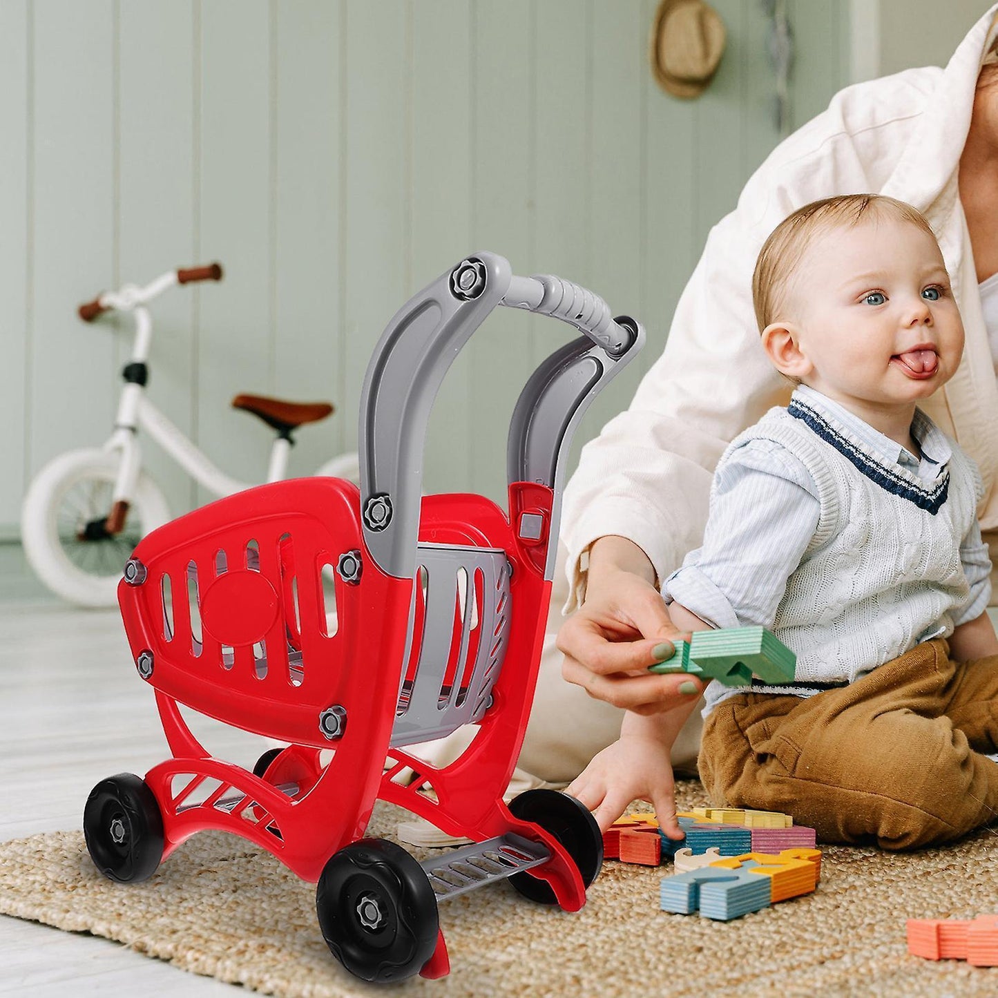Simulation Shopping Trolley Toy Pretend Play Toy babies Early Educational Toy