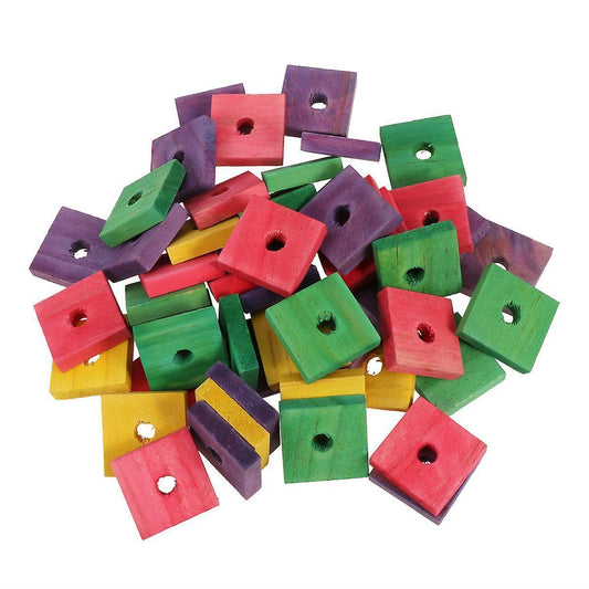 50 Pieces Wood Toys Bird Foraging Toys Rabbit Toys Bunnies Parrot Wood Chip Toy Parrot Puzzle Toy Wooden