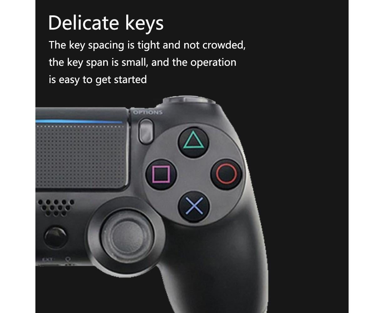 Wireless Game Controller Ps4 Controller Bluetooth Dual Head Head Handle Joystick Game Pad For The Game Console 4 - Black