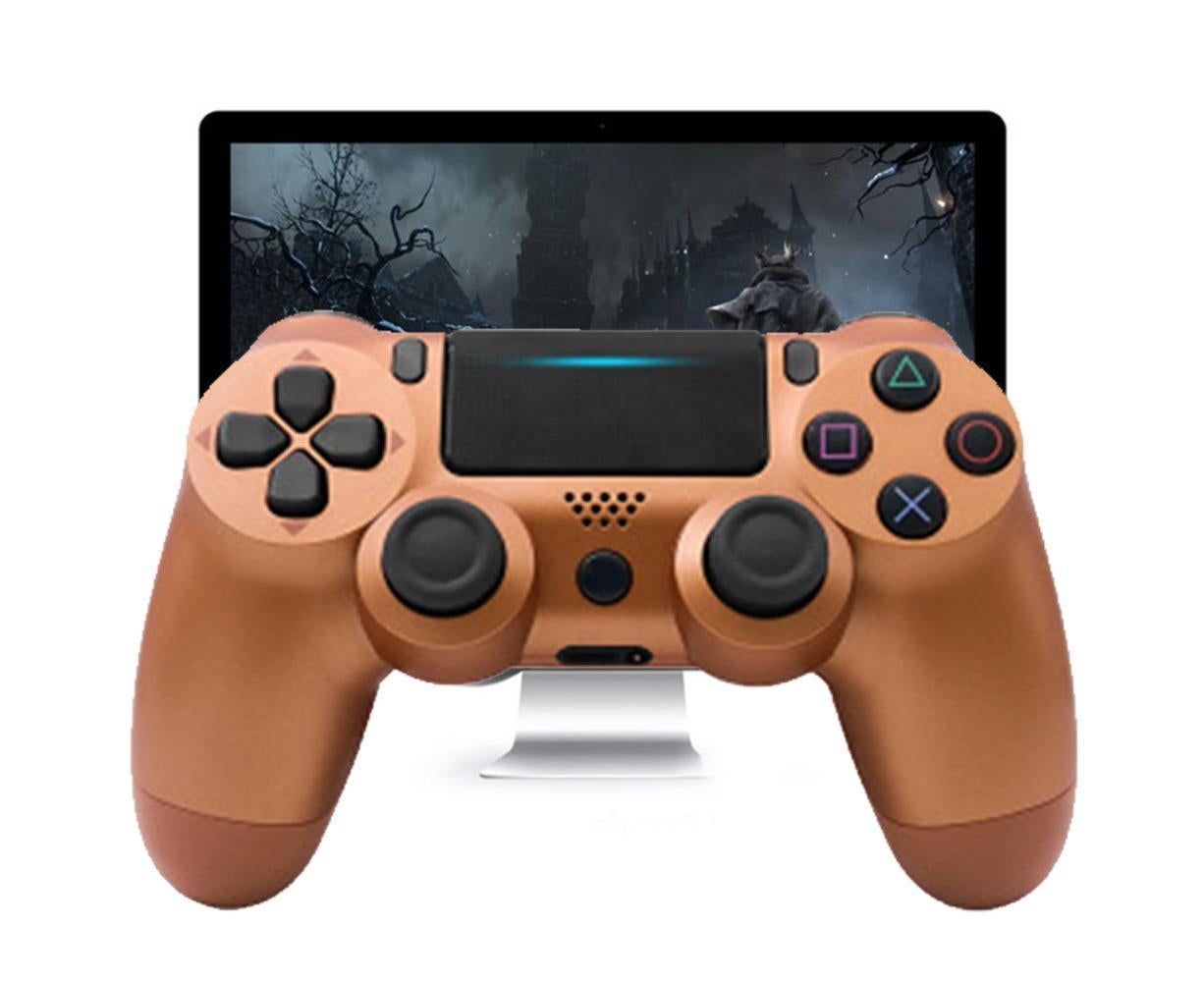 Wireless Game Controller Ps4 Controller Bluetooth Dual Head Head Handle Joystick Game Pad For The Game Console 4 - Bronze