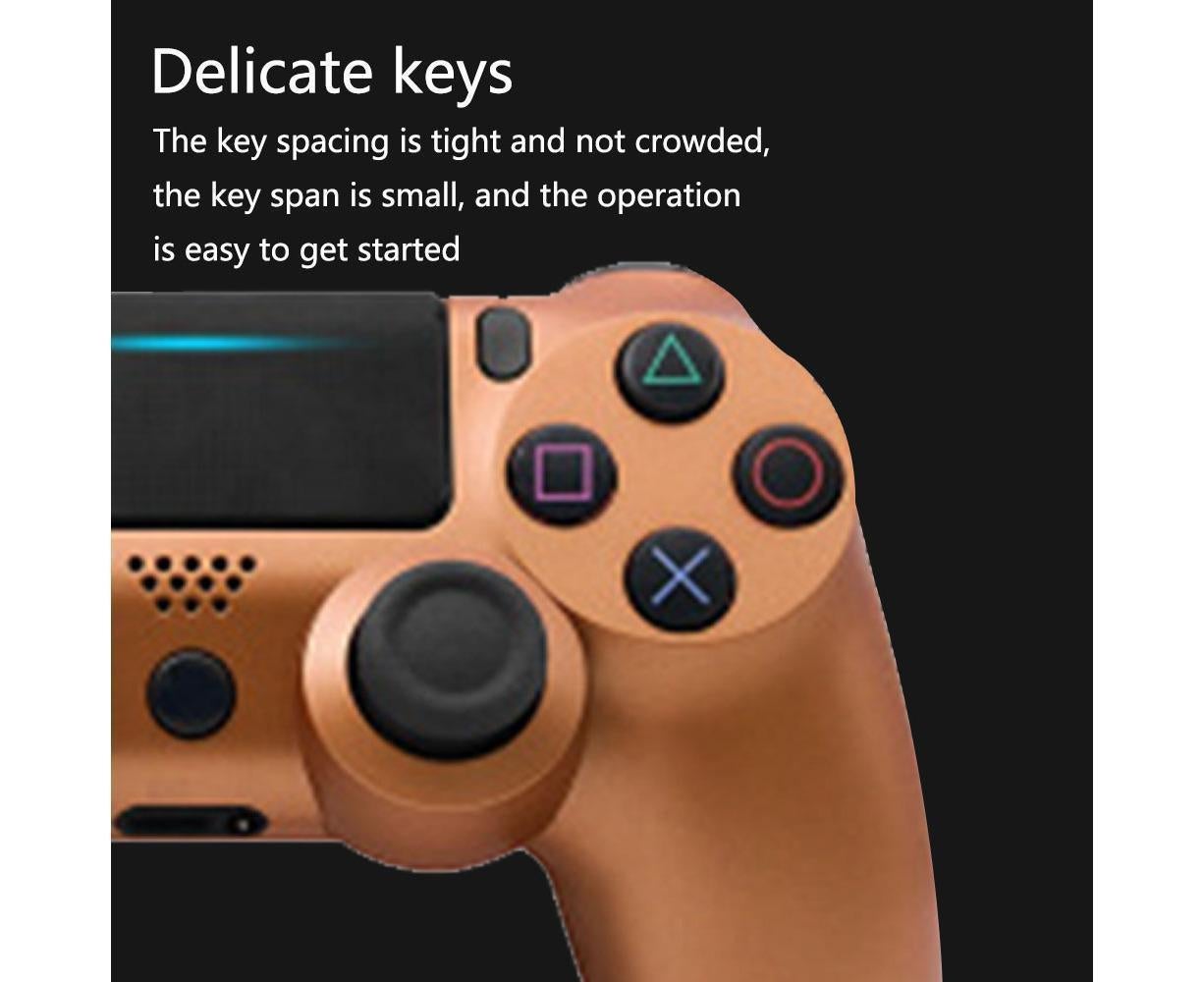 Wireless Game Controller Ps4 Controller Bluetooth Dual Head Head Handle Joystick Game Pad For The Game Console 4 - Bronze