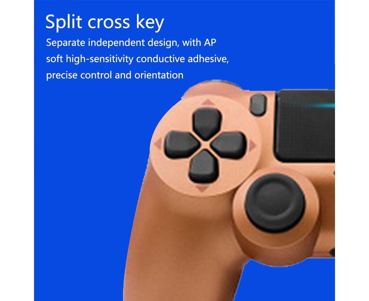 Wireless Game Controller Ps4 Controller Bluetooth Dual Head Head Handle Joystick Game Pad For The Game Console 4 - Bronze