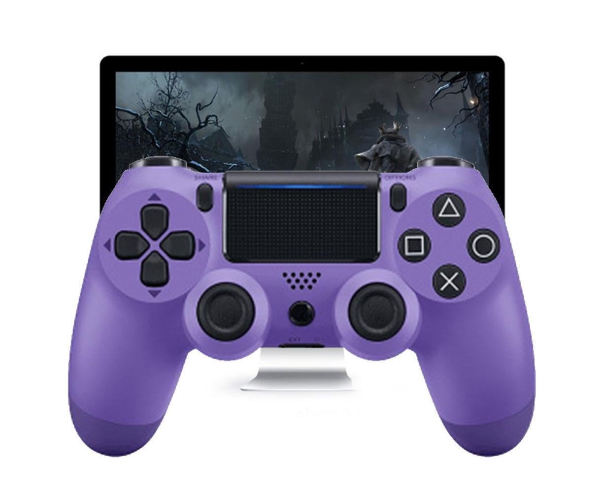 Wireless Game Controller Ps4 Controller Bluetooth Dual Head Head Handle Joystick Game Pad For The Game Console 4 - Electric light purple