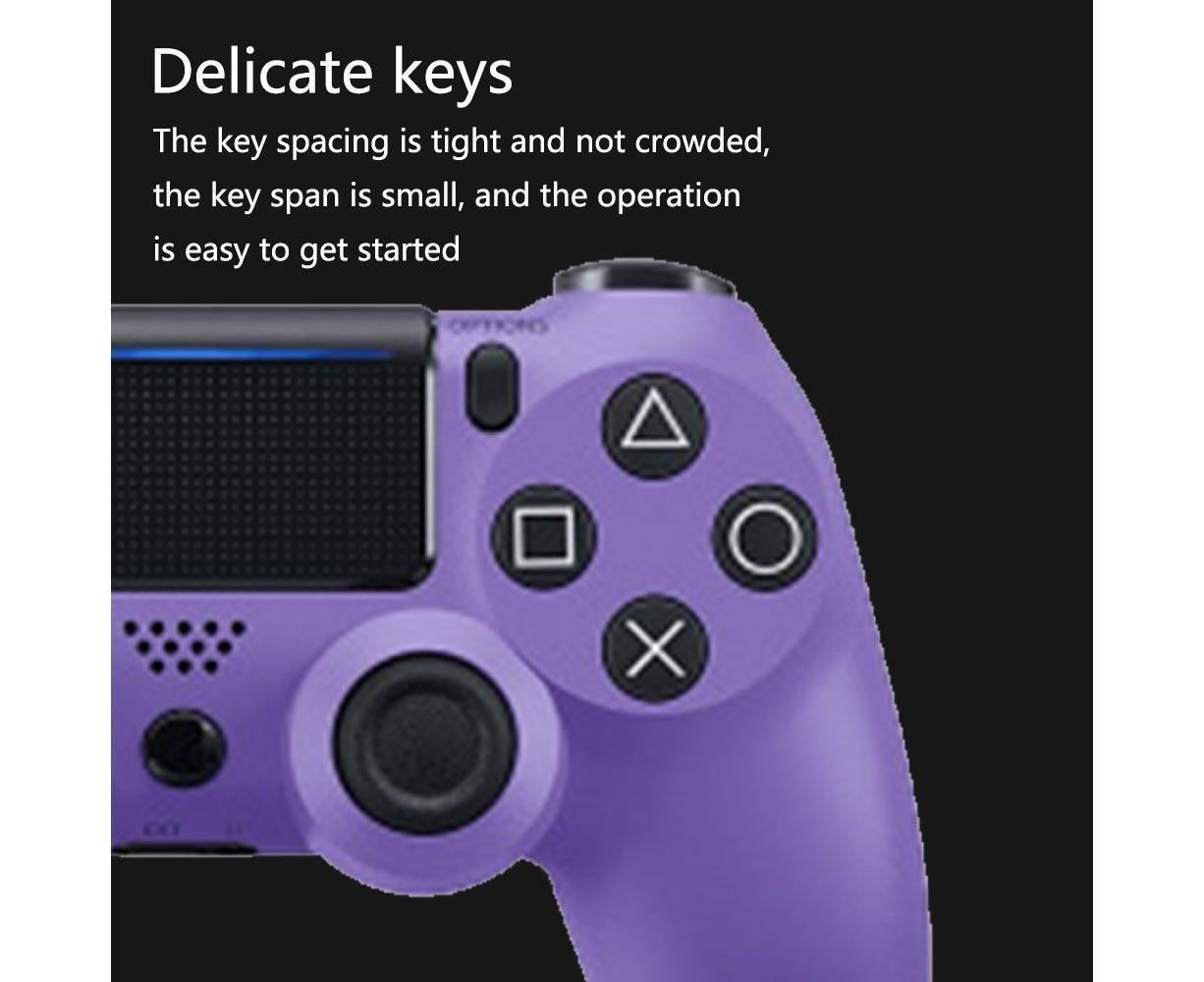 Wireless Game Controller Ps4 Controller Bluetooth Dual Head Head Handle Joystick Game Pad For The Game Console 4 - Electric light purple