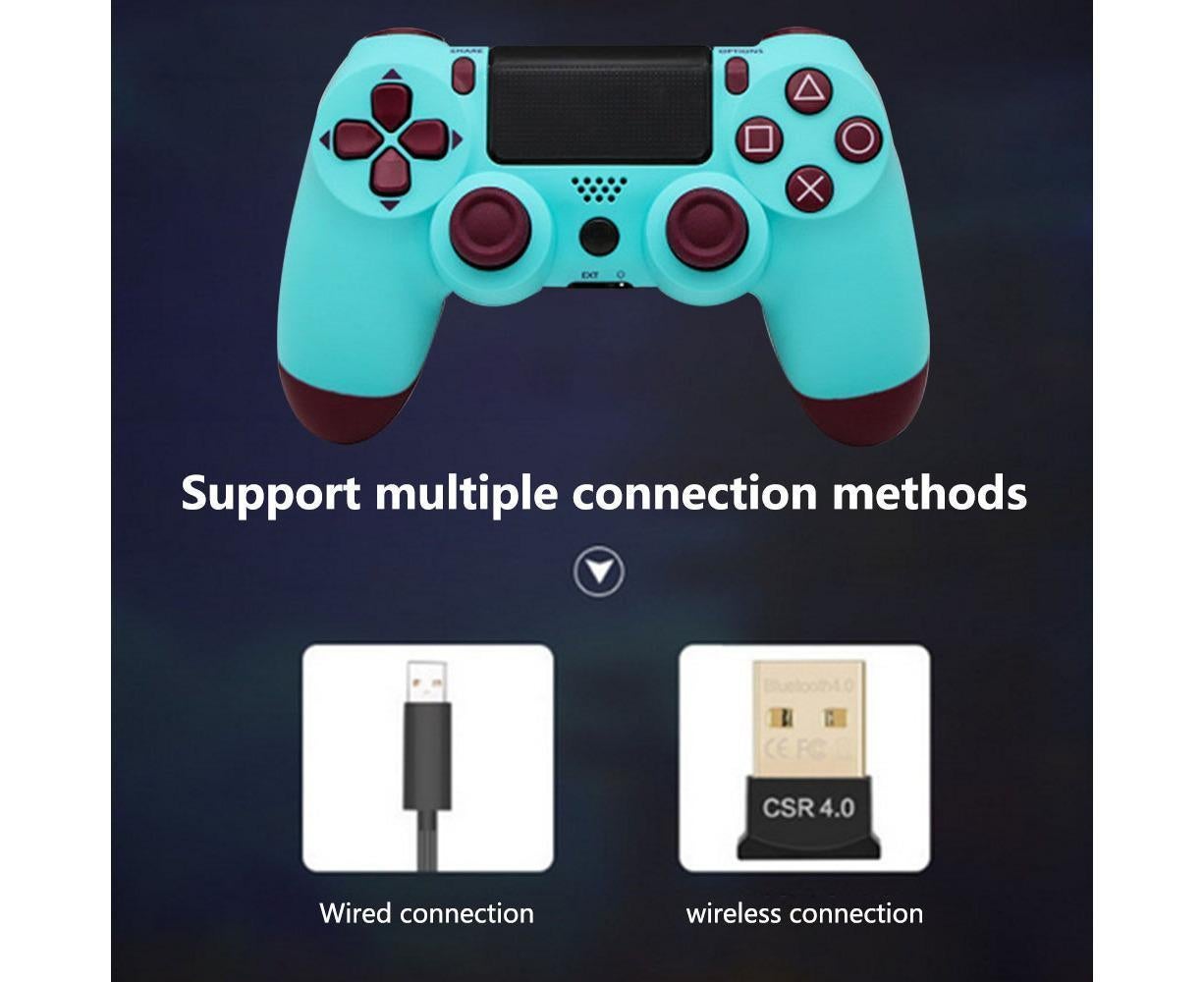 Wireless Game Controller Ps4 Controller Bluetooth Dual Head Head Handle Joystick Game Pad For The Game Console 4 - Fruit blue