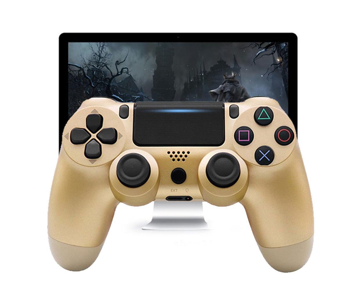 Wireless Game Controller Ps4 Controller Bluetooth Dual Head Head Handle Joystick Game Pad For The Game Console 4 - Gold