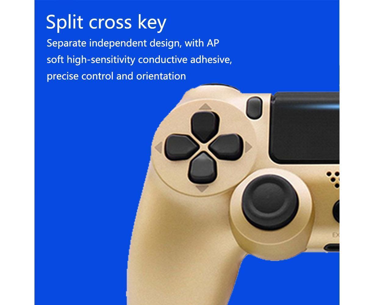 Wireless Game Controller Ps4 Controller Bluetooth Dual Head Head Handle Joystick Game Pad For The Game Console 4 - Gold