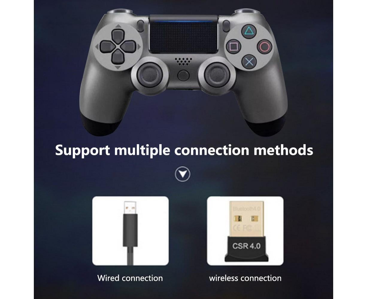 Wireless Game Controller Ps4 Controller Bluetooth Dual Head Head Handle Joystick Game Pad For The Game Console 4 - Golden black