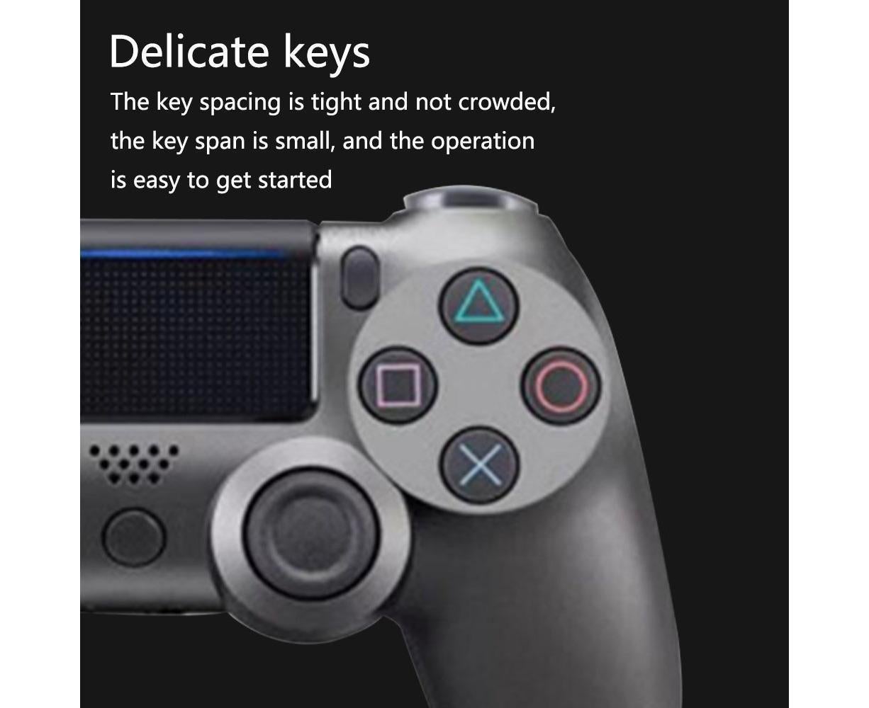Wireless Game Controller Ps4 Controller Bluetooth Dual Head Head Handle Joystick Game Pad For The Game Console 4 - Golden black